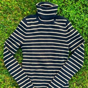 Ralph Lauren stripe black and gold turtleneck